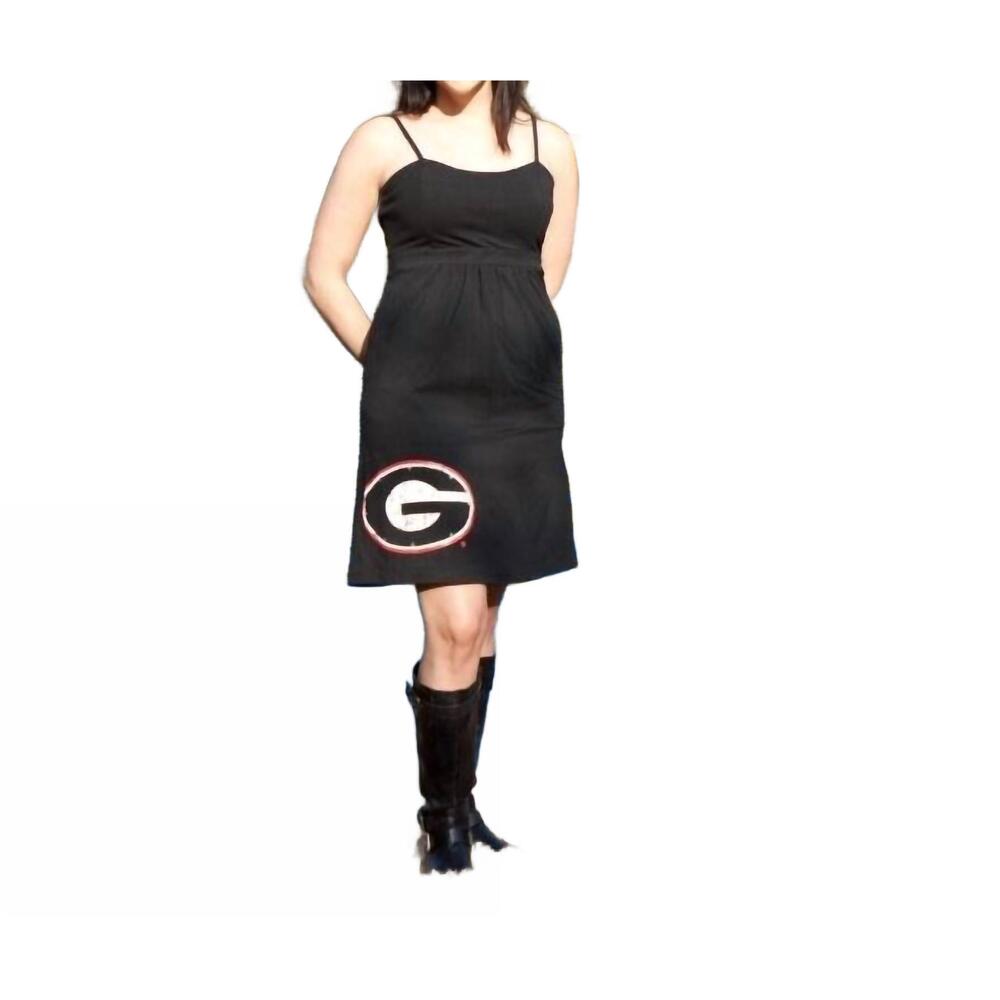 NEW GLITTER GEAR university of georgia logo swarovski crystal dress in black